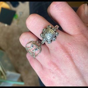 Pure Silver Ring with Diamond Shards